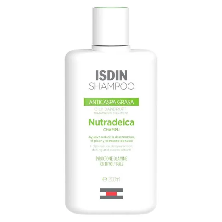 ISDIN Nutradeica Shampoo gegen Schuppen und fettiges Haar, 200 ml