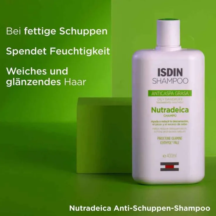 ISDIN Nutradeica Shampoo gegen Schuppen und fettiges Haar, 200 ml