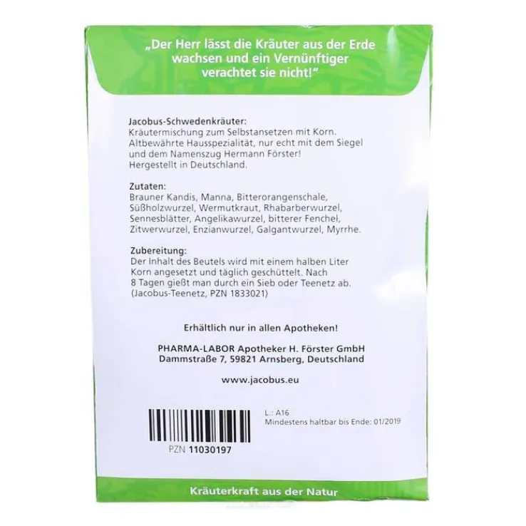 Jacobus Schwedenkräuter Pulver, 40 g
