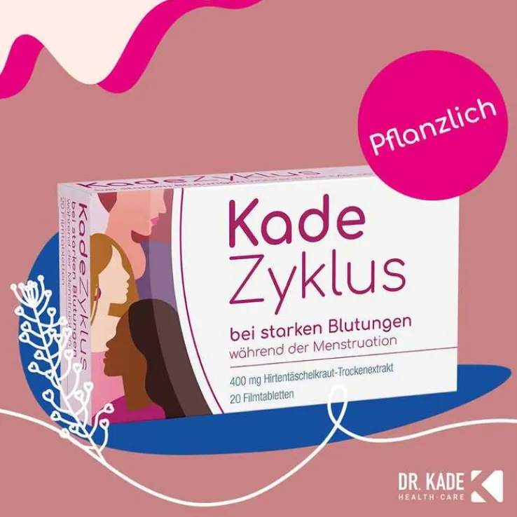 KadeZyklus bei starken Blutungen während der Menstruation, 20 St