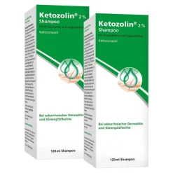 Ketozolin 2 % Shampoo , 2x120 ml