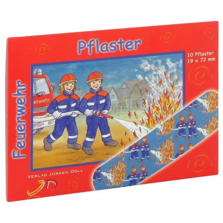 Kinderpflaster Feuerwehr Briefchen, 10 St