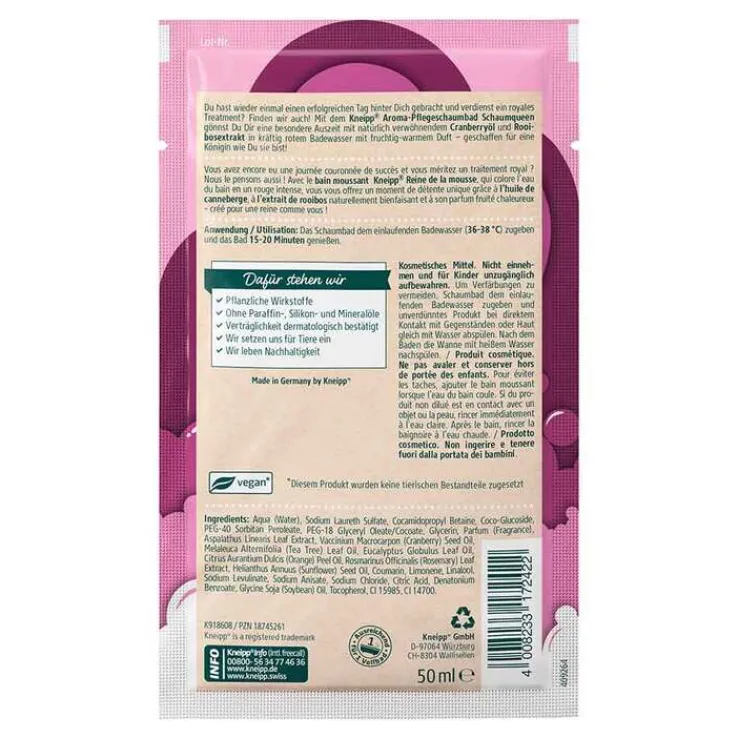 Kneipp Aroma-Pflegeschaumbad Schaum-Queen, 50 ml