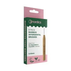 Öko Interdental Zahnbürste Bambus 0,45 mm Nordics, 8 St
