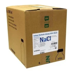 Kochsalzlösung 0,9% Glasflasche, 6X1000 ml