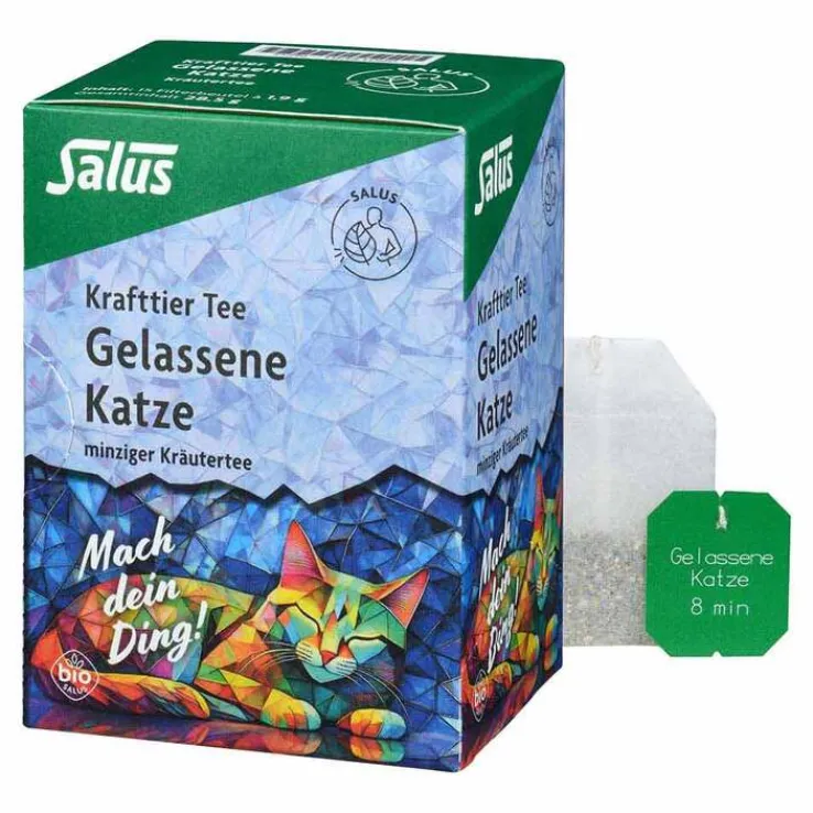 Krafttier Tee Gelassene Katze Bio Salus Filterbeutel , 15 St