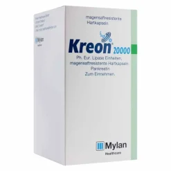 Kreon 20.000 Ph.Eur.Lipase Einheiten magensaftresistent Hartkapseln , 50 St