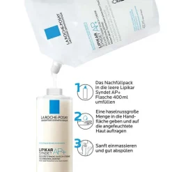 La Roche-Posay Lipikar Syndet AP+ Reinigungs-Cremegel, 400 ml