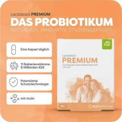Lactobact Premium magensaftresistente Kapseln, 30 St