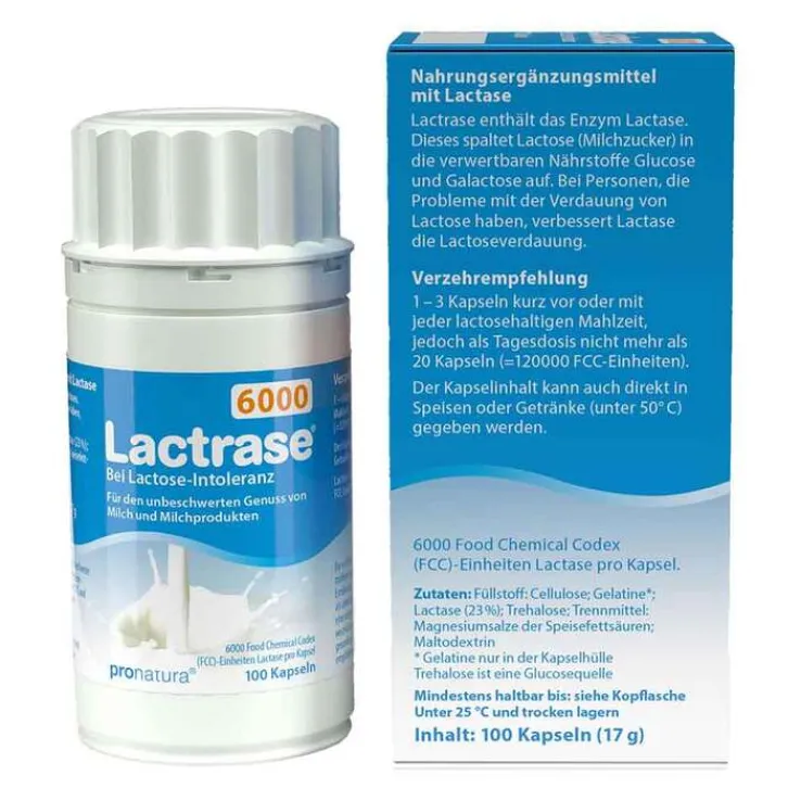 Lactrase 6.000 FCC Kapseln, 100 St