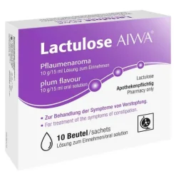 Lactulose AIWA Pflaumenaroma 10 g/15 ml Lösung zum Einnehmen, 10X15 ml