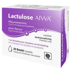 Lactulose AIWA Pflaumenaroma 10 g/15 ml Lösung zum Einnehmen, 20X15 ml