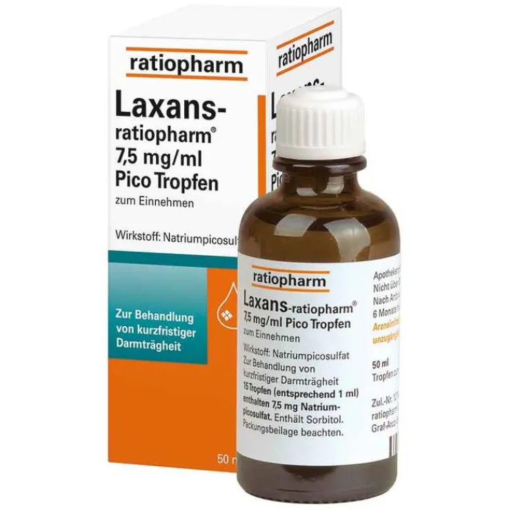Laxans-ratiopharm® 7,5 mg/ml Pico Tropfen zum Einnehmen, 50 ml