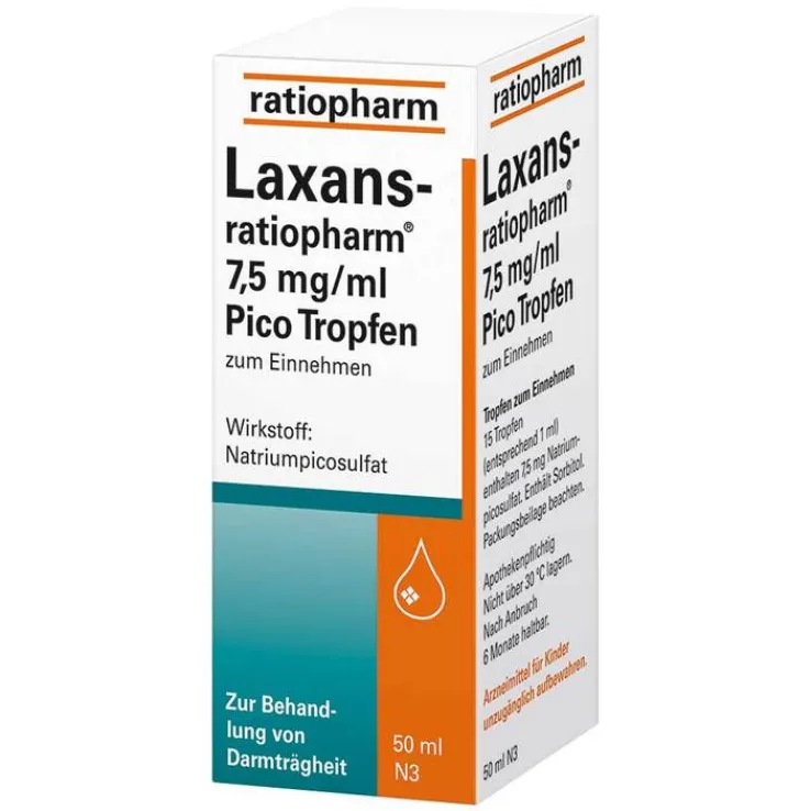 Laxans-ratiopharm® 7,5 mg/ml Pico Tropfen zum Einnehmen, 50 ml