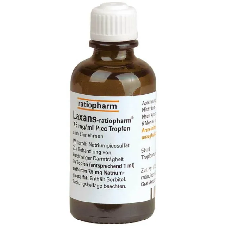 Laxans-ratiopharm® 7,5 mg/ml Pico Tropfen zum Einnehmen, 50 ml