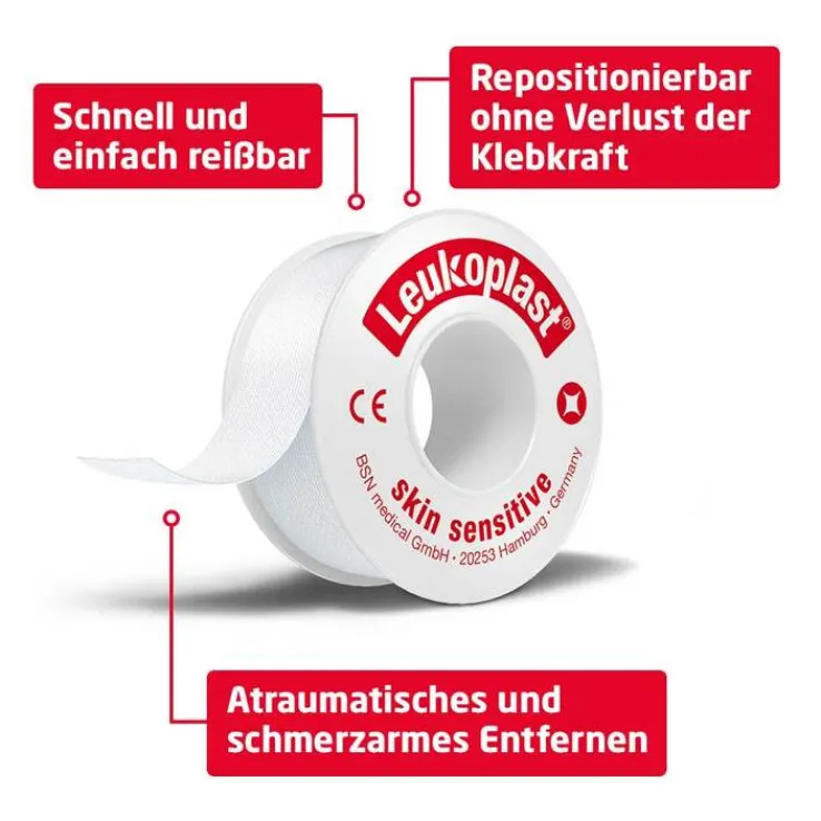 Leukoplast® skin sensitive 1,25 cm x 2,6 m , 1 St