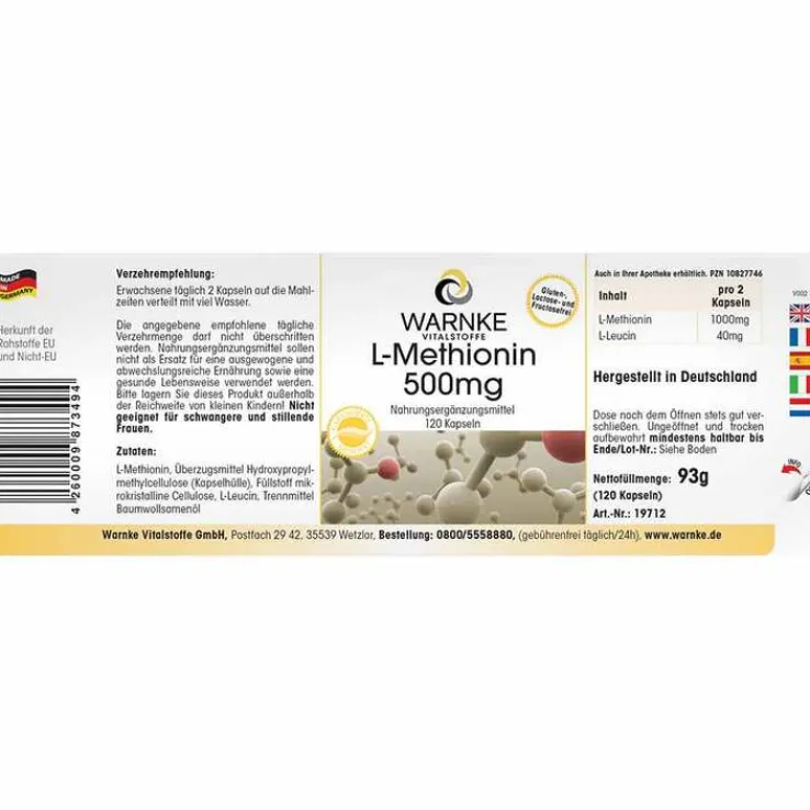L-Methionin Kapseln, 120 St