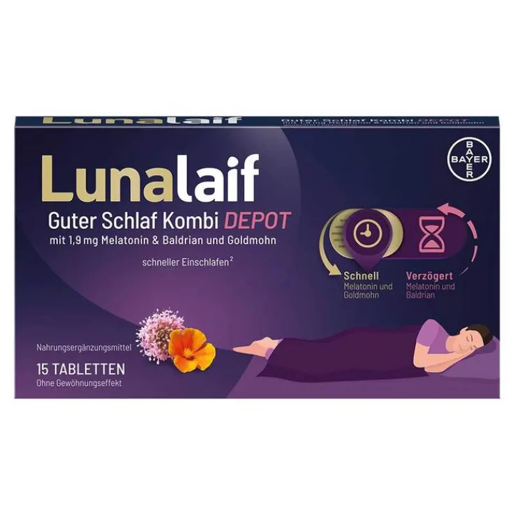 Lunalaif Guter Schlaf Kombi Depot Tabletten, 15 St