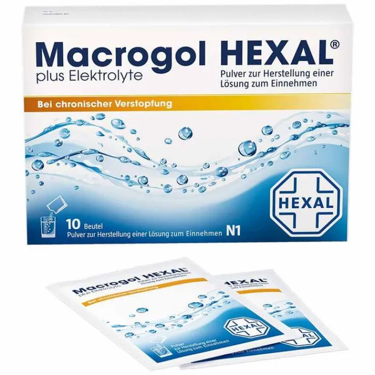 Macrogol HEXAL plus Elektrolyte Pulver, 10 St