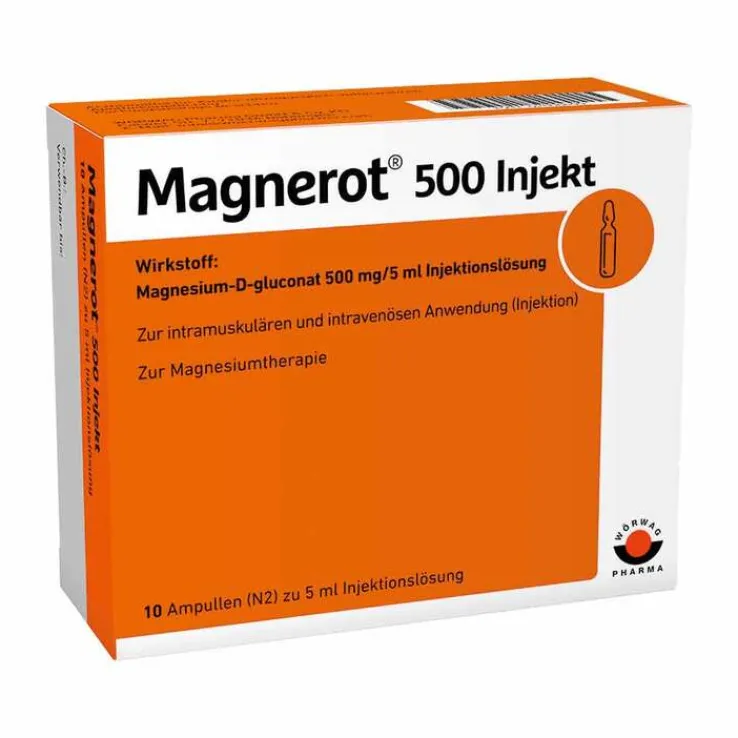 Magnerot 500 Injekt Ampullen, 10X5 ml