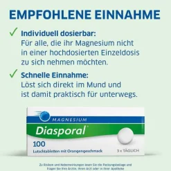 Magnesium Diasporal 100 Lutschtabletten, 100 St