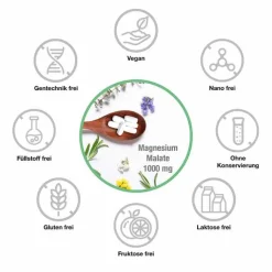 Magnesium Malate 1000 mg vegan hochdosiert Tabletten , 180 St