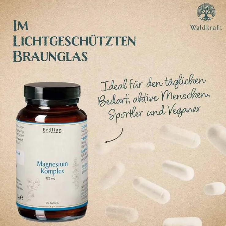 Magnesium-Komplex 7in1 Sangokoralle Kapseln Erdling, 120 St