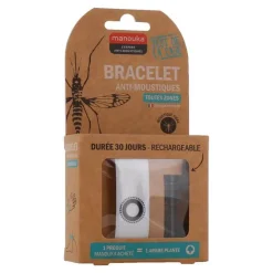 Manouka Mückenschutz Armband Erwachsene weiß, 1 P