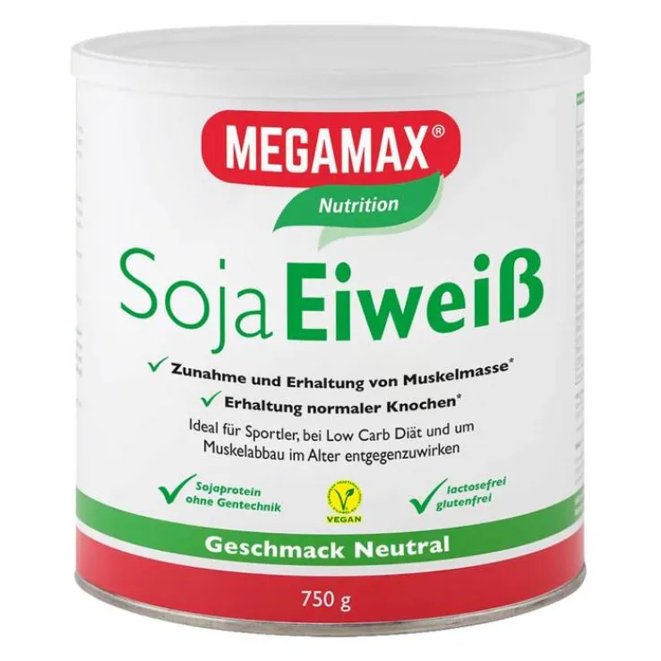 Megamax Soja Eiweiß neutral Pulver, 750 g
