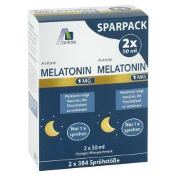Melatonin 1 mg Einschlaf-Spray , 2X50 ml