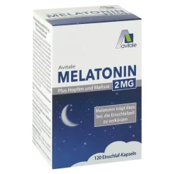 Melatonin 2 mg plus Hopfen und Melisse Kapseln, 120 St