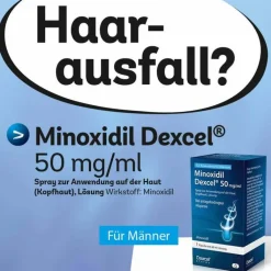 Minoxidil Dexcel 50 mg / ml Spray z.Anw.a.d.Kopfhaut, 3X60 ml