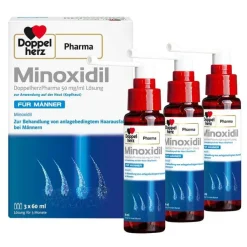 MINOXIDIL DoppelherzPharma 50 mg/ml Lösung für Männer, 3X60 ml