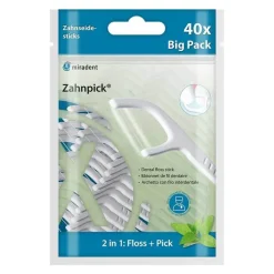 Miradent Zahnpick Zahnseide 2in1 Minze, 40 St