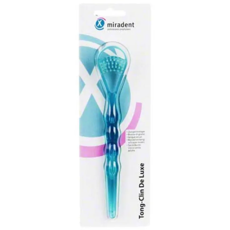 Miradent Zungenreiniger Tong-Clin de L.blau trans., 1 St