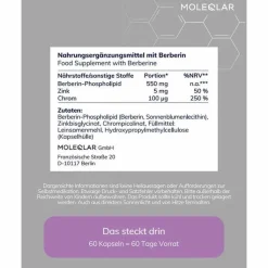 Moleqlar Berberine Mineral-Complex Kapseln, 60 St