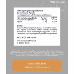 Moleqlar Curcusome Curcurmin Complex Kapseln, 60 St