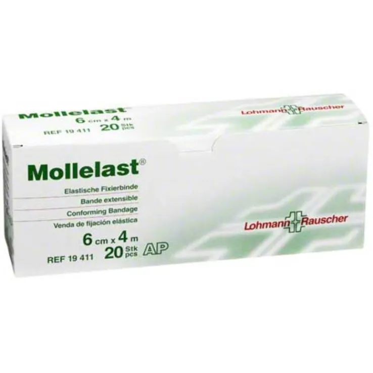 Mollelast 6cmx4m weiß, 20 St