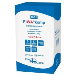 Mullkompressen 7,5x7,5 cm unsteril 8-fach, 100 St