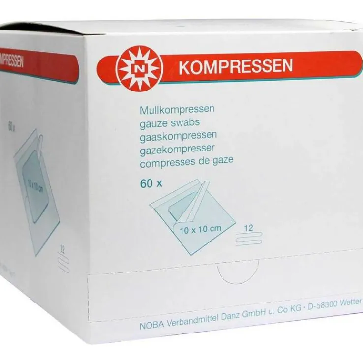 Mullkompressen 10x10cm 12-fa, 60 St