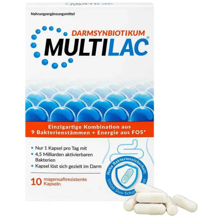 Multilac Synbiotikum magensaftresistent Kapseln, 10 St