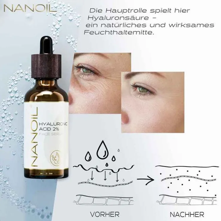 Nanoil Gesichtsserum mit Hyaluronsäure, 50 ml
