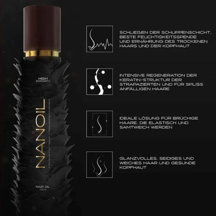 Nanoil Haaröl High Porosity Hair, 100 ml
