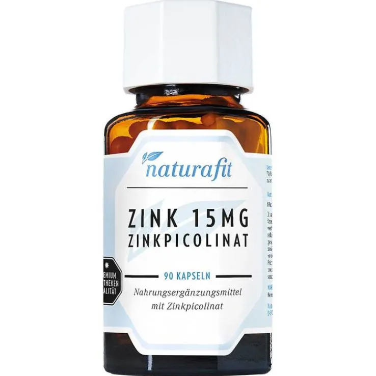 Naturafit Zink 15 mg Zinkpicolinat Kapseln, 90 St