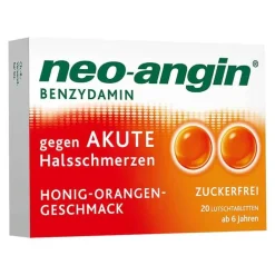 neo-angin Benzydamin gegen akute Hasschmerzen Honig Orange, 20 St