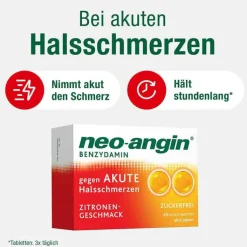 neo-angin Benzydamin gegen akute Hasschmerzen Zitrone, 40 St