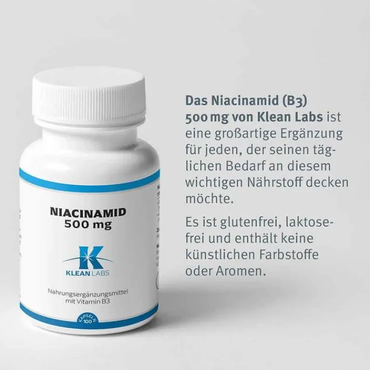 Niacinamid B3 500 mg Kapseln, 100 St