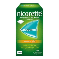 nicorette Kaugummi freshfruit, 2 mg Nikotin, 105 St