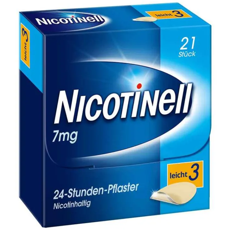 NICOTINELL 7 mg / 24-Stunden- Nikotinpflaster, Pflasterstärke Leicht (3), 21 St