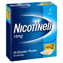 NICOTINELL 14 mg / 24-Stunden- Nikotinpflaster, Pflasterstärke Mittel (2), 7 St